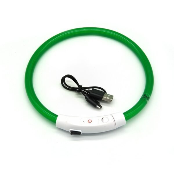 Dog luminous collar luminous pet collar USB charging neck ring LED luminous dog collar – Image 3