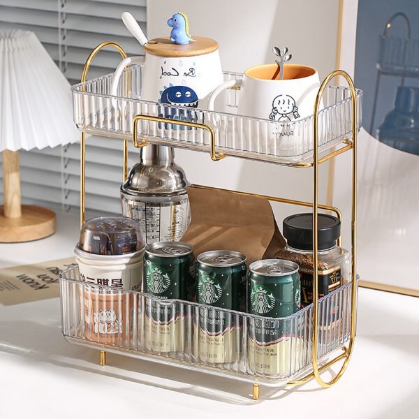 Double Layer Cup Shelf Desktop Storage Box – Image 6
