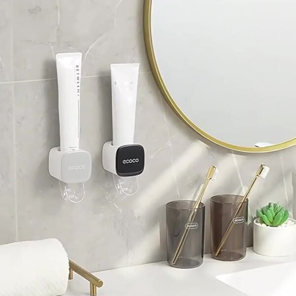 Wall - mounted Automatic Dust - proof Toothpaste Dispenser for Adults and Children - Bathroom Accessories Set – Image 3