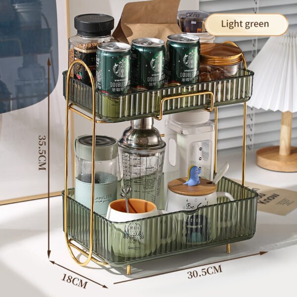 Double Layer Cup Shelf Desktop Storage Box – Image 2