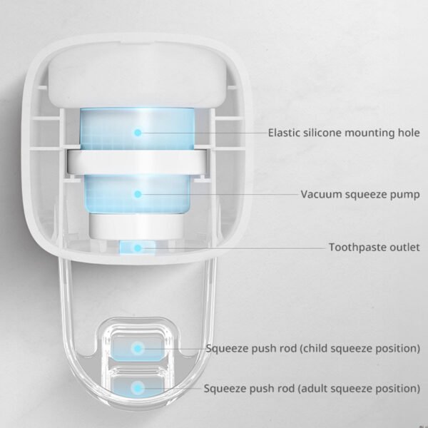 Wall - mounted Automatic Dust - proof Toothpaste Dispenser for Adults and Children - Bathroom Accessories Set – Image 7