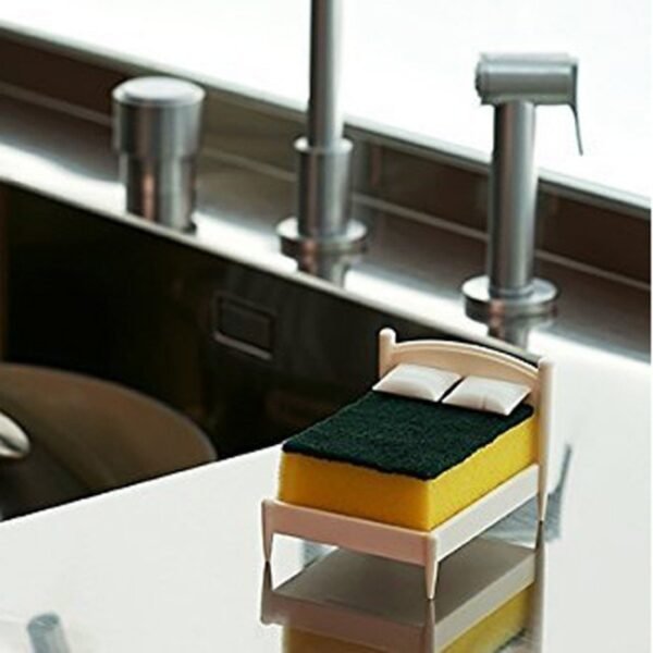 Creative cleaning cloth sponge storage small bed design cleaning cloth storage rack kitchen drainage storage rack
