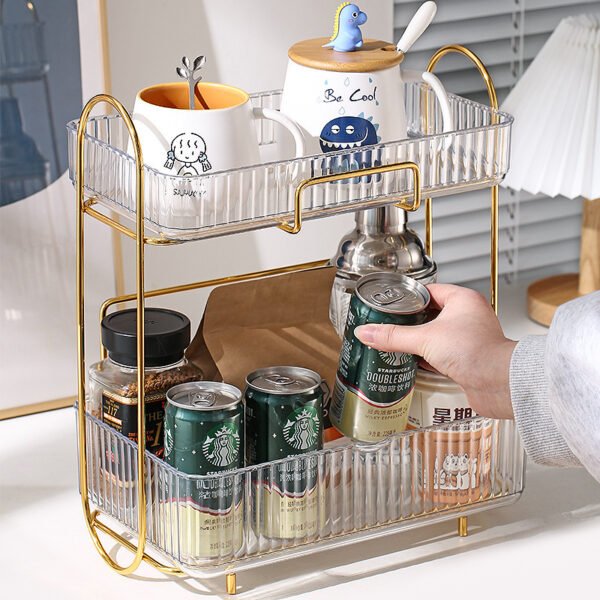 Double Layer Cup Shelf Desktop Storage Box – Image 5